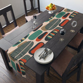 Kate McEnroe New York Retro Mod Table Runner, MCM Geometric Dining Decor, Abstract Shapes Table Linen, Mid Century Modern Table AccessoryTable Runners32034221429473875266