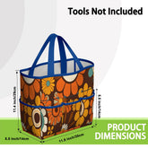 Kate McEnroe New York Retro Orange Brown Groovy Hippie Flower 70s Garden Tool BagGarden Tool BagN9FGDGKJ9m