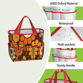 Kate McEnroe New York Retro Orange Brown Groovy Hippie Flower 70s Garden Tool BagGarden Tool BagN9FGDGKJ9m