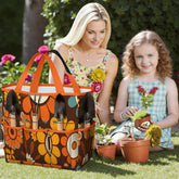 Kate McEnroe New York Retro Orange Brown Groovy Hippie Flower 70s Garden Tool BagGarden Tool BagN9FGDGKJ9m