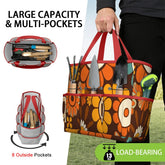 Kate McEnroe New York Retro Orange Brown Groovy Hippie Flower 70s Garden Tool BagGarden Tool BagN9FGDGKJ9m
