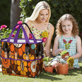 Kate McEnroe New York Retro Orange Brown Groovy Hippie Flower 70s Garden Tool BagGarden Tool BagN9FGDGKJ9m