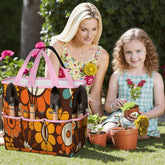 Kate McEnroe New York Retro Orange Brown Groovy Hippie Flower 70s Garden Tool BagGarden Tool BagN9FGDGKJ9m