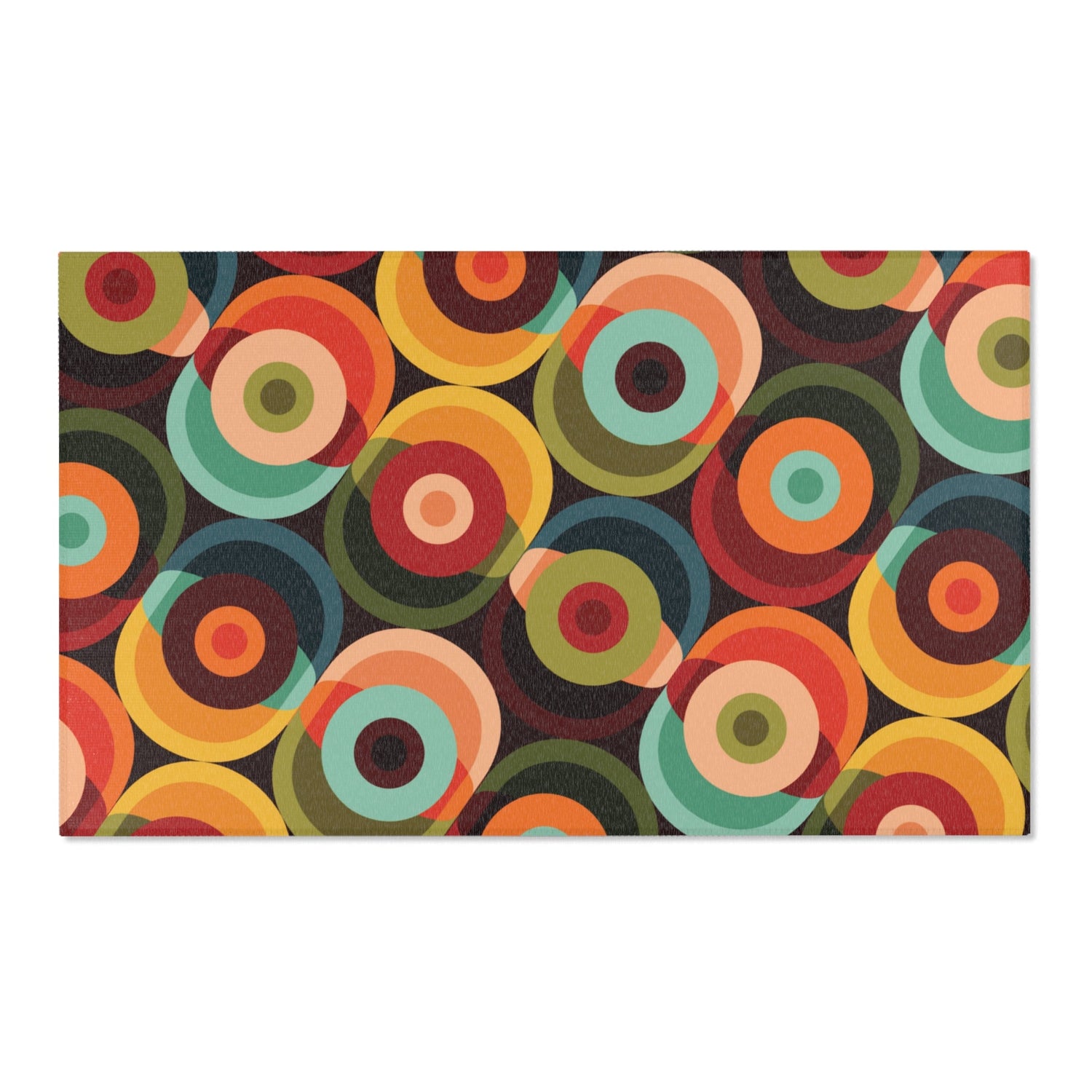 Kate McEnroe New York Retro Orb Area Rug, Mid Century Modern Geometric Indoor Carpet, 70s Groovy Accent Floor DecorRugs23890037829338140703