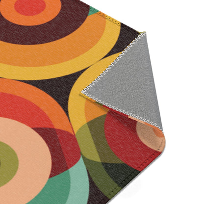 Kate McEnroe New York Retro Orb Area Rug, Mid Century Modern Geometric Indoor Carpet, 70s Groovy Accent Floor DecorRugs52019477736989180496