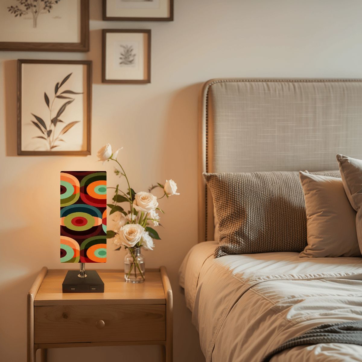 Kate McEnroe New York Retro Orb Mid Century Modern Square Table Lamp with USB ChargingTable LampsSU56shXhop