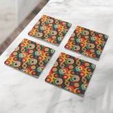 Kate McEnroe New York Retro Orbs 70s Soapstone Coaster, Mid Century Modern BarwareCoasters7021