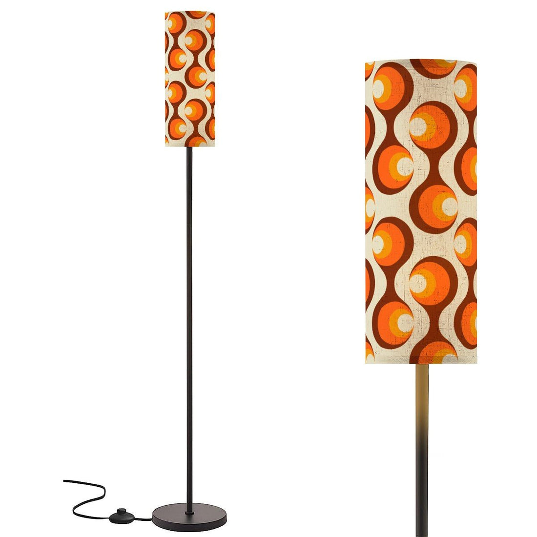 Kate McEnroe New York Retro Orbs Mid Century Modern Floor Lamp, Vintage 60s Geometric Accent Light, MCM Abstract Design, Atomic Age LightingFloor LampsBOUHSmbRgr