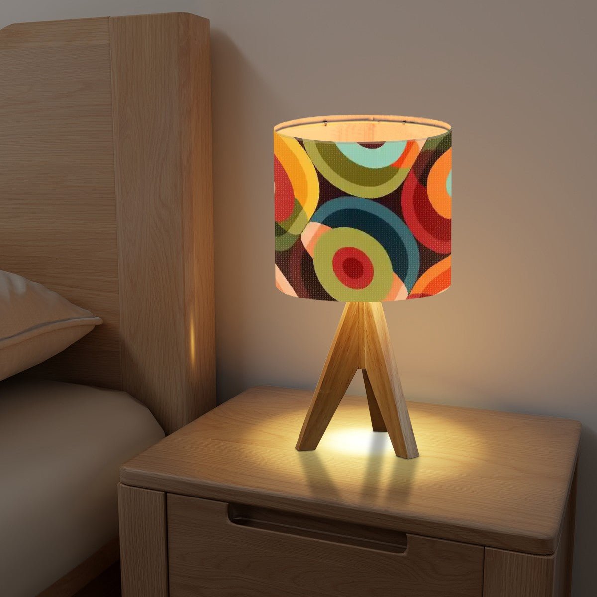 Retro Orbs Mid Century Modern Table Lamp, Vintage 60s Geometric