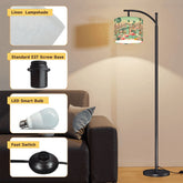 Kate McEnroe New York Retro Palm Springs Flamingo MCM Mint Pink Arc Floor LampArc Floor Lamps3aNldNd3oW