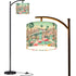 Kate McEnroe New York Retro Palm Springs Flamingo MCM Mint Pink Arc Floor LampArc Floor Lamps3aNldNd3oW