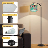 Kate McEnroe New York Retro Palm Springs Flamingo Mid Century Modern Turquoise Arc Floor LampArc Floor LampspRJGYPE6hc