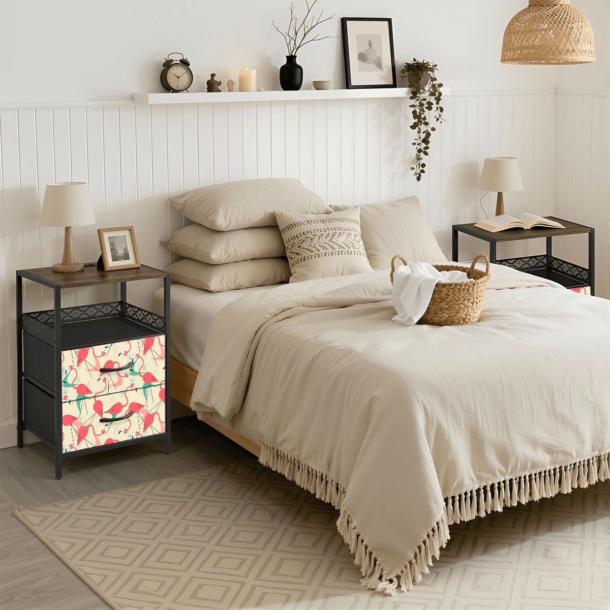 Kate McEnroe New York Retro Palm Springs Flamingo NightstandNightStandsNCDoWgqfhX