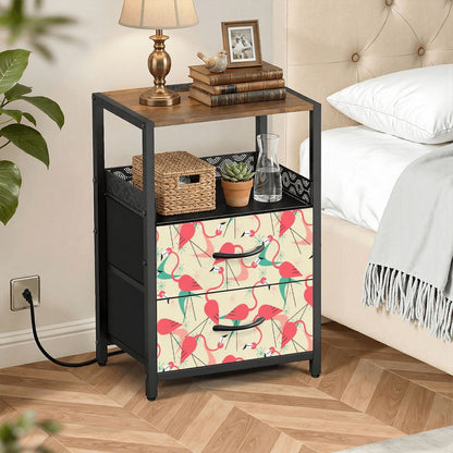 Kate McEnroe New York Retro Palm Springs Flamingo NightstandNightStandsNCDoWgqfhX