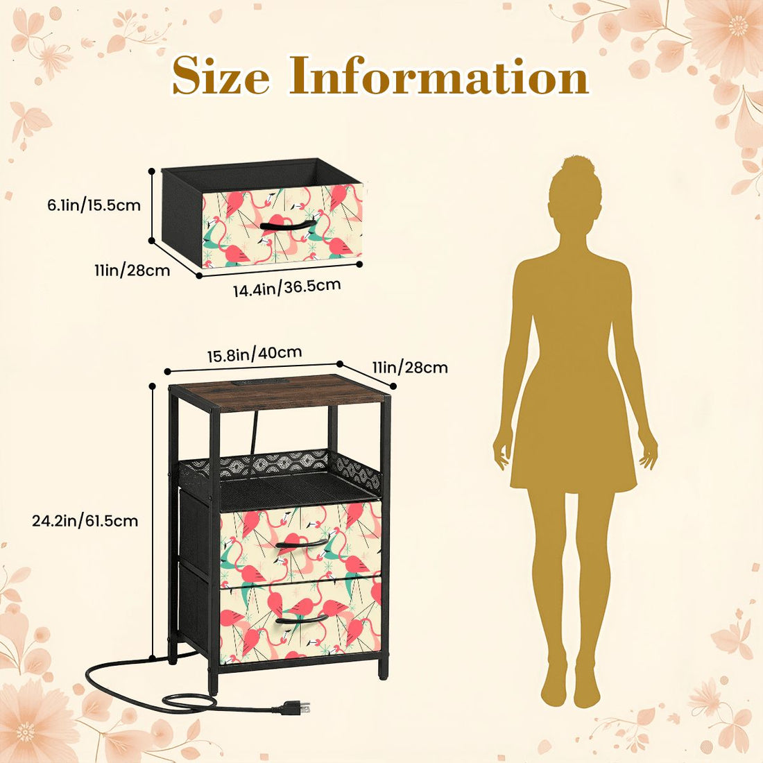 Kate McEnroe New York Retro Palm Springs Flamingo NightstandNightStandsNCDoWgqfhX