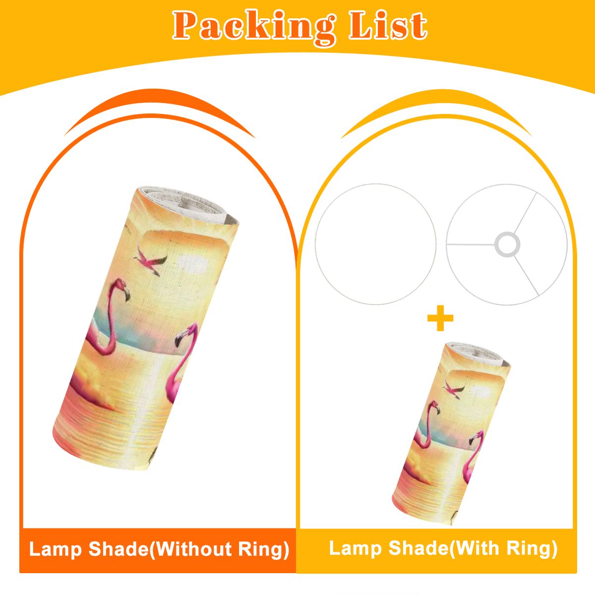 Kate McEnroe New York Retro Pink Flamingo Tropical Sunset Palm Beach Drum Lamp ShadeLamp Shadesuba7QA6E9Q