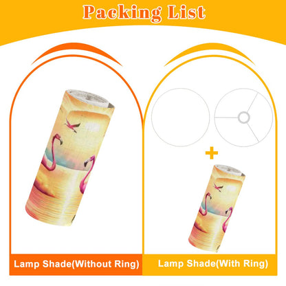 Kate McEnroe New York Retro Pink Flamingo Tropical Sunset Palm Beach Drum Lamp ShadeLamp Shadesuba7QA6E9Q