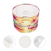 Kate McEnroe New York Retro Pink Flamingo Tropical Sunset Palm Beach Drum Lamp ShadeLamp Shadesuba7QA6E9Q