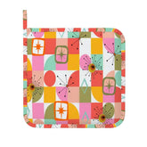 Kate McEnroe New York Retro Pink Yellow Atomic Starburst Geometric Oven Mitts and Pot Holders SetsOven Mitts & Pot Holder SetJ15et6hBpL