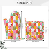 Kate McEnroe New York Retro Pink Yellow Atomic Starburst Geometric Oven Mitts and Pot Holders SetsOven Mitts & Pot Holder SetJ15et6hBpL