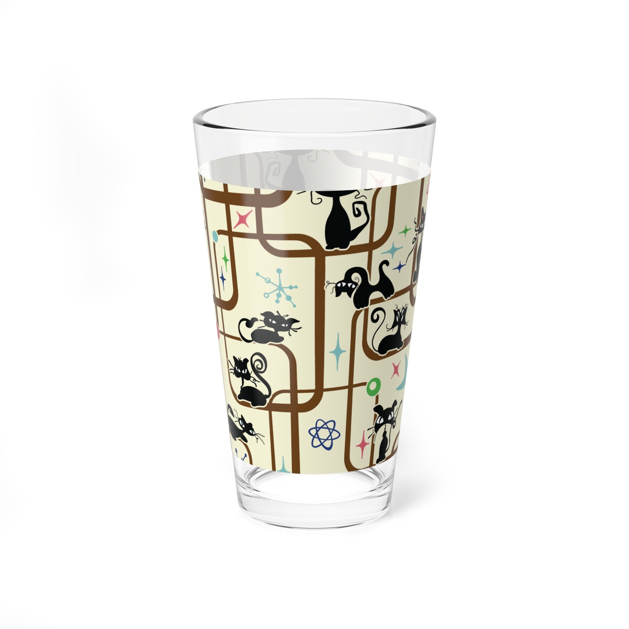 Kate McEnroe New York Retro Playful Atomic Cats Beer Cocktail Mixer Shaker Barware Pint GlassPint Glasses31456925910556127784