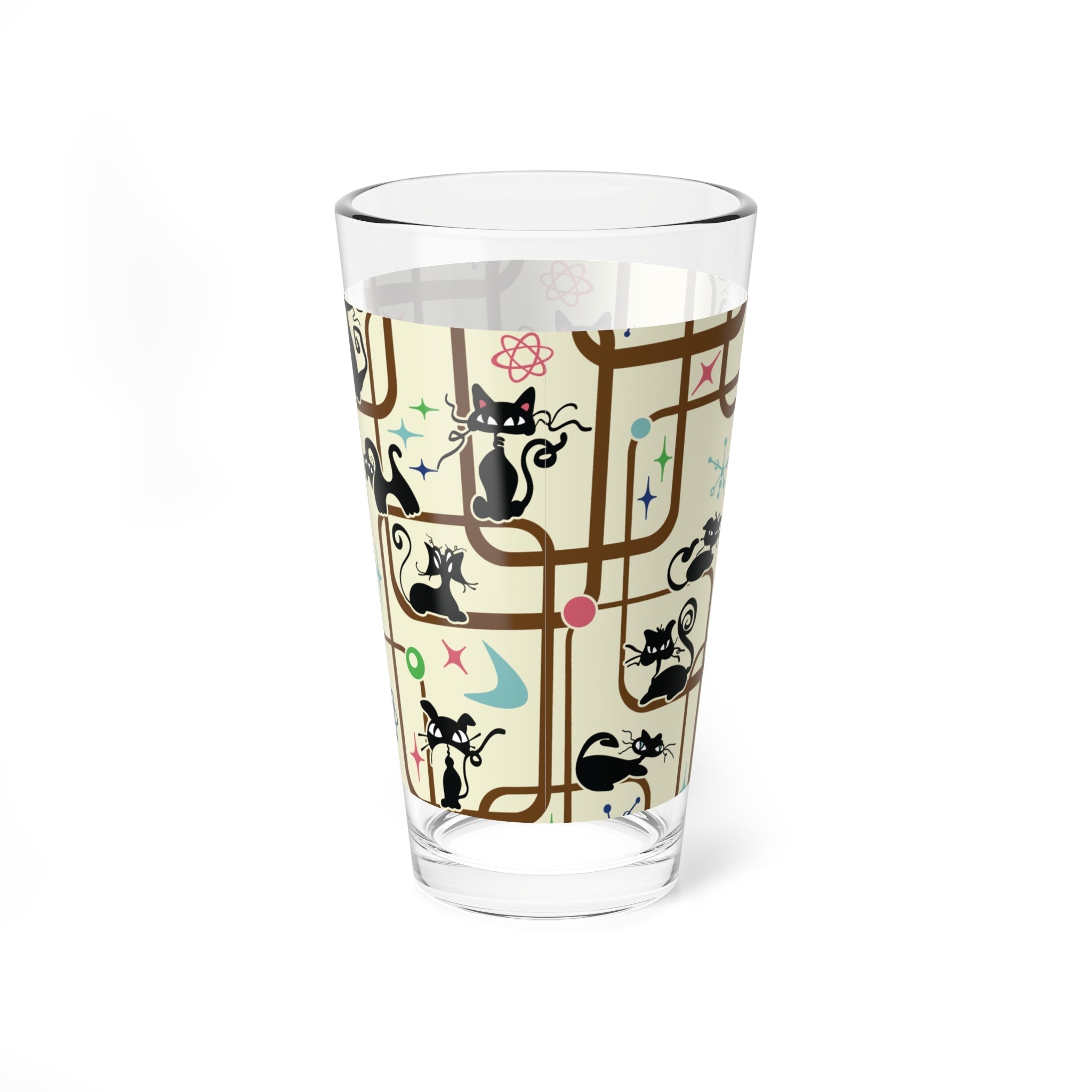 Kate McEnroe New York Retro Playful Atomic Cats Beer Cocktail Mixer Shaker Barware Pint GlassPint Glasses31456925910556127784