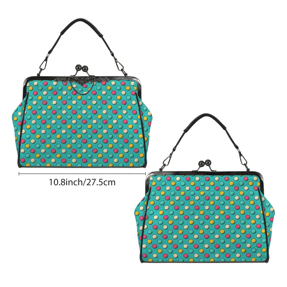 Kate McEnroe New York Retro Polka Dot Kisslock Purse, Vintage Frame Crossbody BagCrossbody BagsD3340010