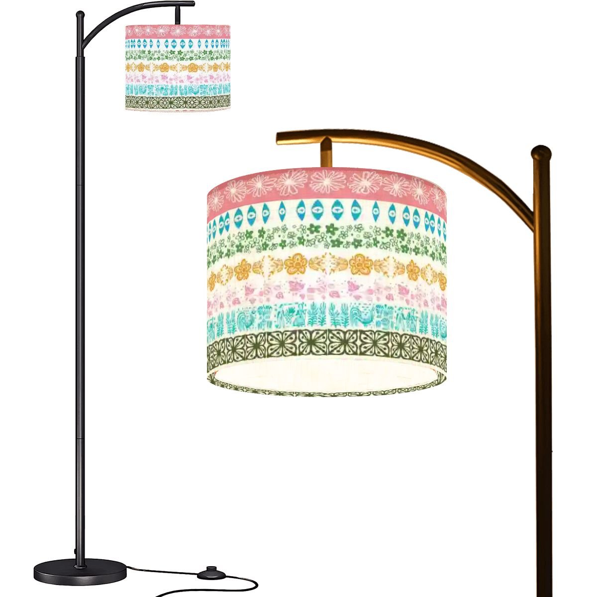 Kate McEnroe New York Retro Pyrex Medley Mid Century Modern Arc Floor Lamp, Vintage Kitchenware Collector LightingFloor LampsmpYlox0zsr