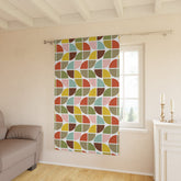 Kate McEnroe New York Retro Quarter Tile 70s Earth Tones Geometric Blackout CurtainWindow Curtains71102768490877666219