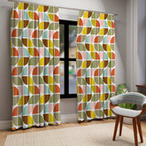 Kate McEnroe New York Retro Quarter Tile 70s Earth Tones Geometric Blackout CurtainWindow Curtains71102768490877666219