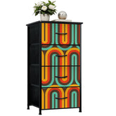 Kate McEnroe New York Retro Rainbow Arch Stripe Retro Hippie Boho 4 Drawer DresserDressersMqFSJP8r8g