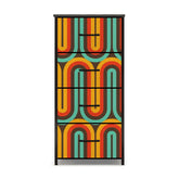 Kate McEnroe New York Retro Rainbow Arch Stripe Retro Hippie Boho 4 Drawer DresserDressersMqFSJP8r8g