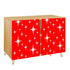 Kate McEnroe New York Retro Red Starburst Credenza, 50s Mid Century Modern Storage Cabinet, Vintage MCM Space Age SideboardStorage Cabinetsr1L6e9dgqF