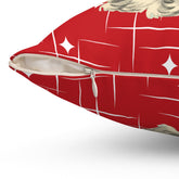 Kate McEnroe New York Retro Santa Christmas Throw Pillow, Mid Century Modern Starburst CushionHome Decor11853479113878608397