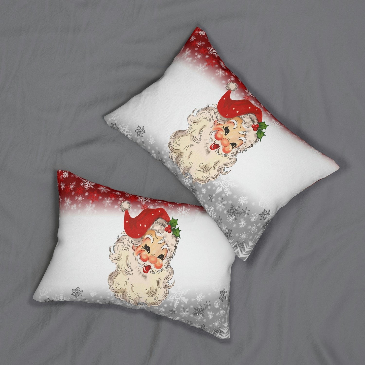 Kate McEnroe New York Retro Santa Lumbar Pillow Lumbar Pillows 20&quot; × 14&quot; 14615946016746228548