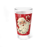 Kate McEnroe New York Retro Santa Pint Glass, Mid Century Christmas Barware, Vintage Holiday DrinkwarePint Glasses81286661554440552715