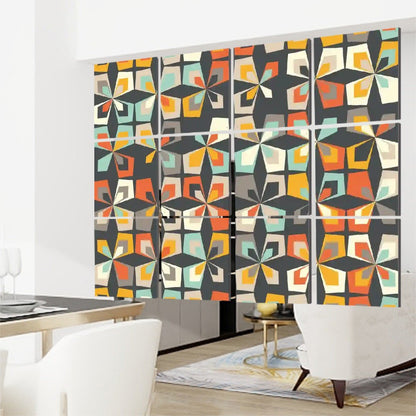 Retro Scandinavian 12 Panel Room Divider, Mid Century Modern Hanging P ...