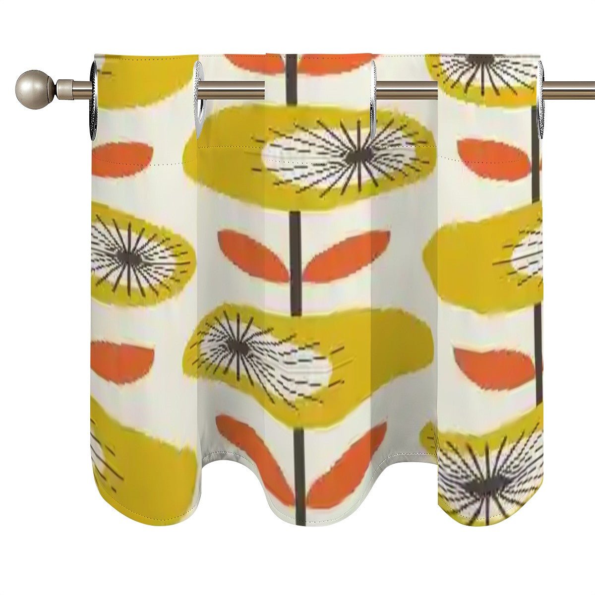 Kate McEnroe New York Retro Scandinavian Danish Modern Window Valance, Mid Century Modern Atomic Era Accent CurtainValancesx0LqpFlzGk