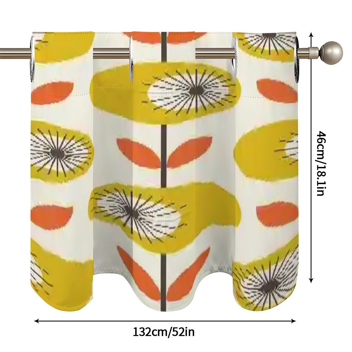 Kate McEnroe New York Retro Scandinavian Danish Modern Window Valance, Mid Century Modern Atomic Era Accent CurtainValancesx0LqpFlzGk