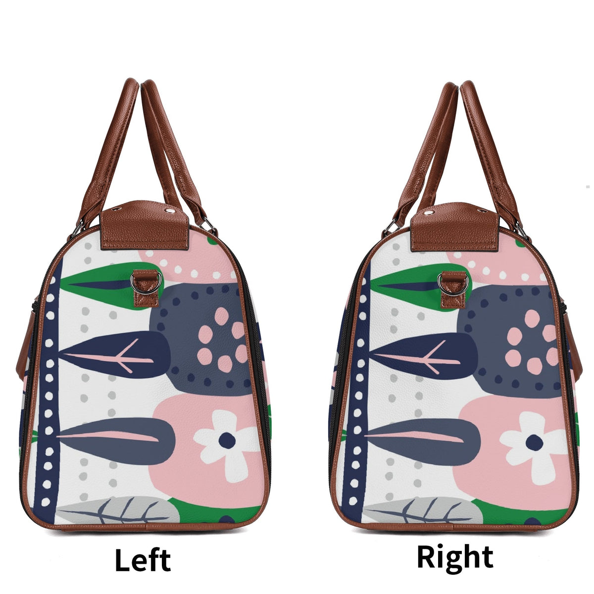 Kate McEnroe New York Retro Scandinavian Floral Duffel Bag, Mid Century Modern Foldable Weekender, Mod Carry - OnDuffel BagsNKQKK08N - 1