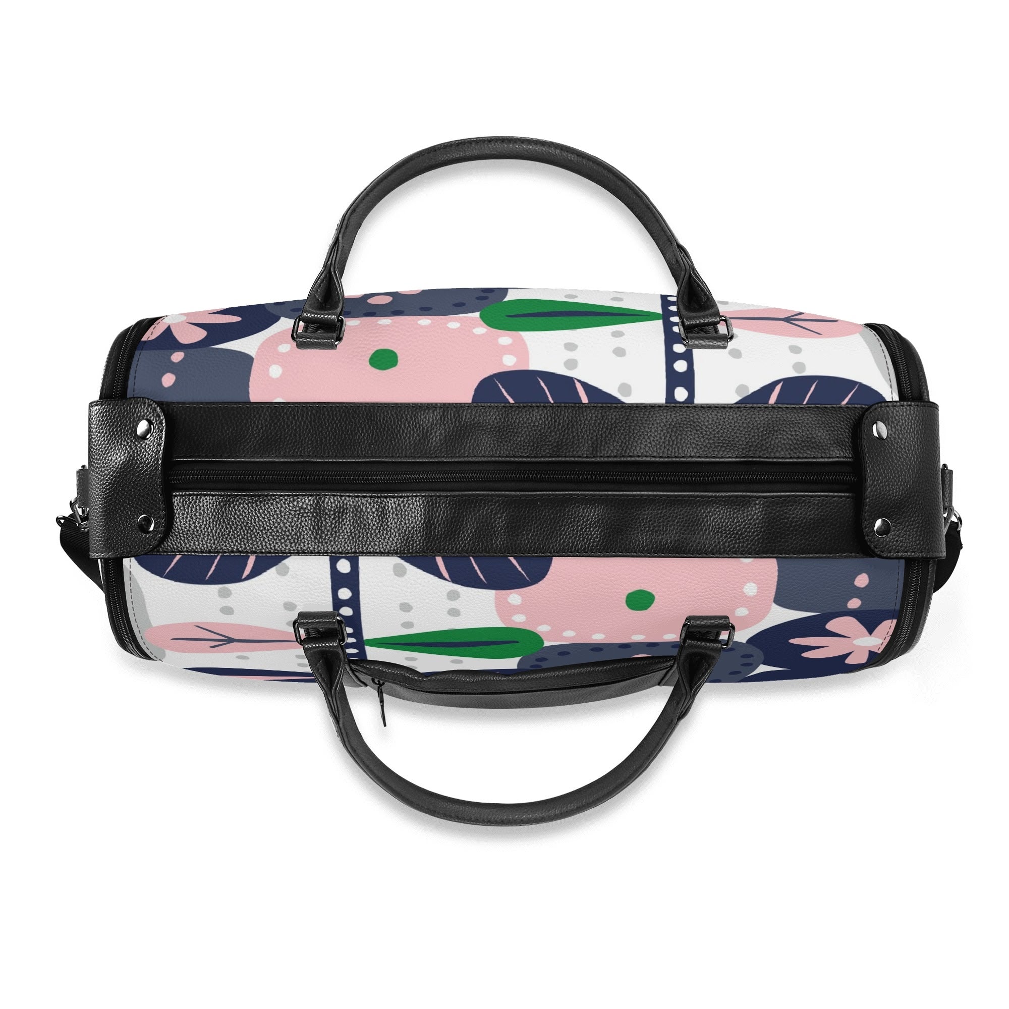 Kate McEnroe New York Retro Scandinavian Floral Duffel Bag, Mid Century Modern Foldable Weekender, Mod Carry - OnDuffel BagsNKQKK08N - 2