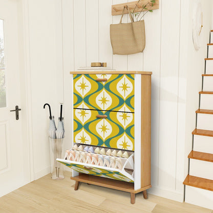 Kate McEnroe New York Retro Starburst Boomerang Shoe Cabinet, Mid Century Modern Storage AccentShoe Storage6CvAlNh3hY