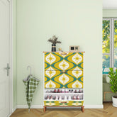 Kate McEnroe New York Retro Starburst Boomerang Shoe Cabinet, Mid Century Modern Storage AccentShoe Storage6CvAlNh3hY