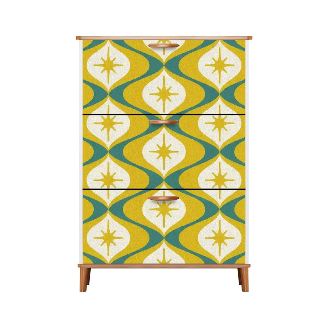 Kate McEnroe New York Retro Starburst Boomerang Shoe Cabinet, Mid Century Modern Storage AccentShoe Storage6CvAlNh3hY