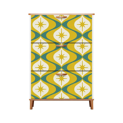 Kate McEnroe New York Retro Starburst Boomerang Shoe Cabinet, Mid Century Modern Storage AccentShoe Storage6CvAlNh3hY