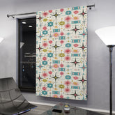 Kate McEnroe New York Retro Starburst Diamond 1950s Googie Window CurtainsWindow Curtains96378627601125676057