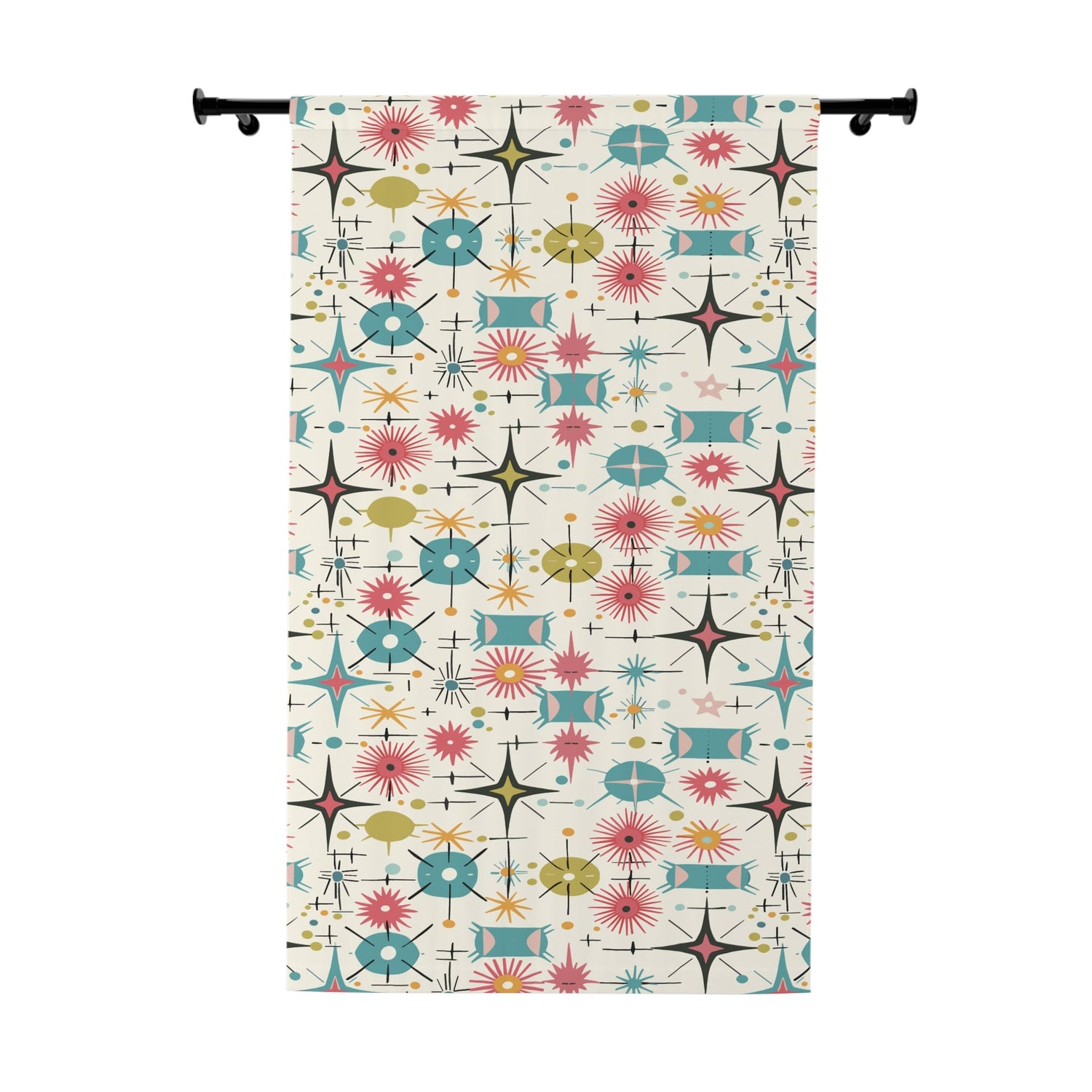 Kate McEnroe New York Retro Starburst Diamond 1950s Googie Window CurtainsWindow Curtains96378627601125676057