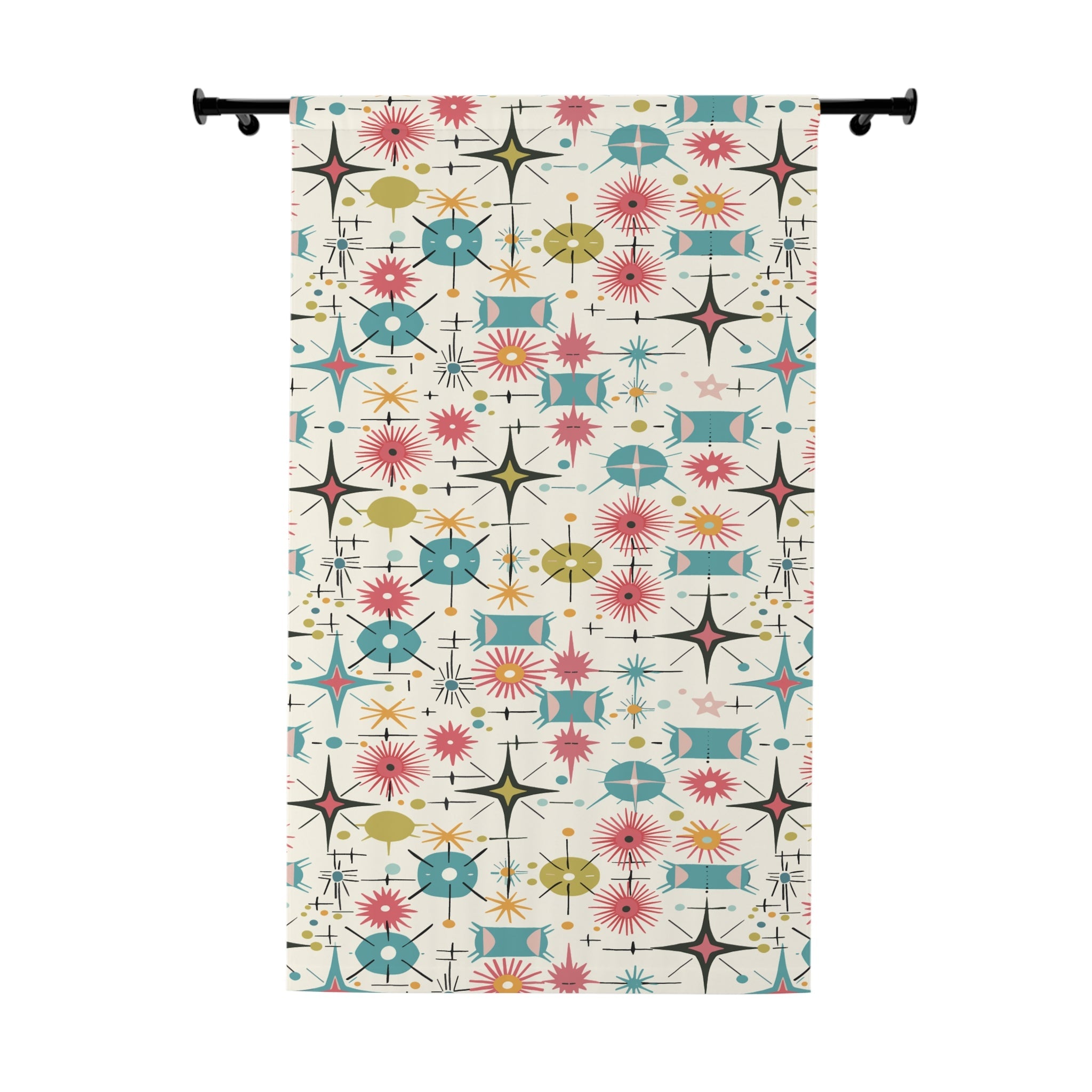 Kate McEnroe New York Retro Starburst Diamond 1950s Googie Window CurtainsWindow Curtains96378627601125676057