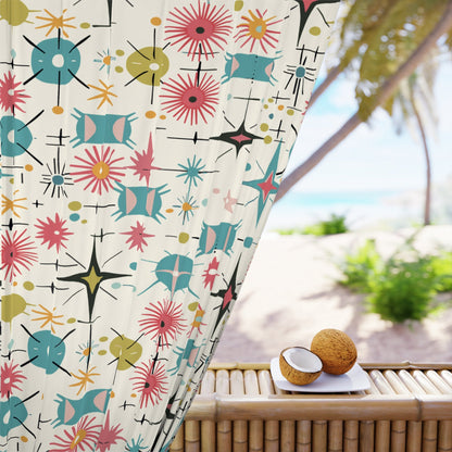 Kate McEnroe New York Retro Starburst Diamond 1950s Googie Window CurtainsWindow Curtains96378627601125676057