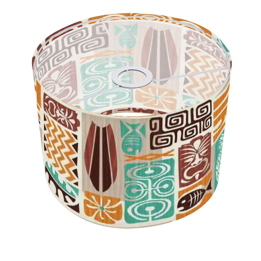 Kate McEnroe New York Retro Tiki Polynesian Lamp Shade, Mid Century Modern ExoticaLamp ShadesH7xzfXL2BT
